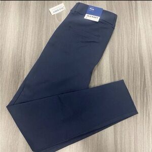 Old Navy High Rise Pixie Secret Smooth Pockets Ankle Pants Navy Blue Size 0